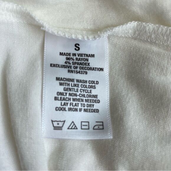 Aero Seriously Soft Perfect Crew Embroidered White Tee Shirt SZ S - Picture 11 of 12